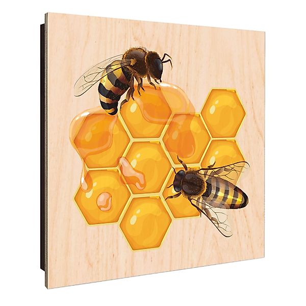 Banjado Schlüsselkasten Holz 30x30cm Schwarz Scharnier Rechts 50 Haken Desi günstig online kaufen