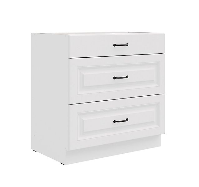 Küchen-Preisbombe Auszugsunterschrank 80 cm Küche Stilo Weiß Vollauszug Sof günstig online kaufen