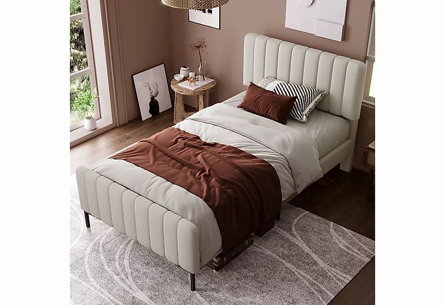MODFU Polsterbett Einzelbett Stauraumbett Bett (90x200cm Inklusive Matratze günstig online kaufen