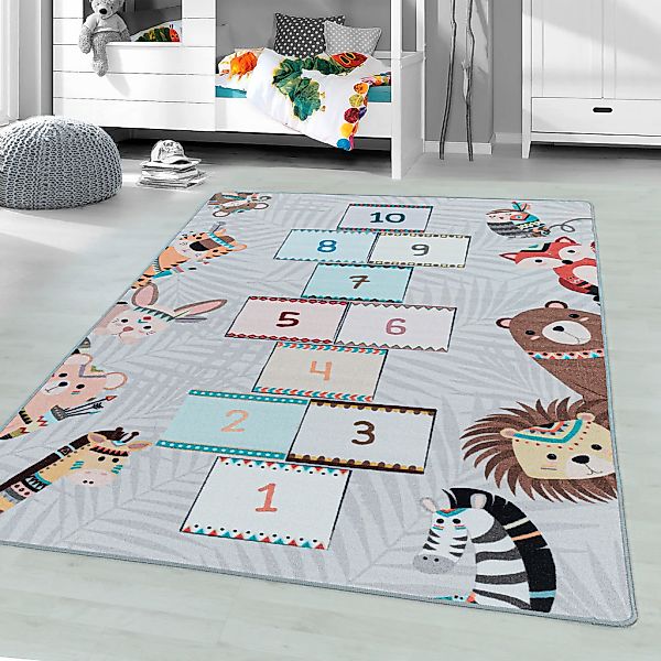 Ayyildiz Teppiche "PLAY 2903" rechteckig 6 mm Höhe robuster Kurzflor, Spiel günstig online kaufen