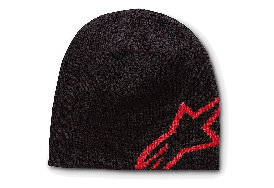 Alpinestars Strickmütze Beanie Logo Rot (Schwarz) günstig online kaufen