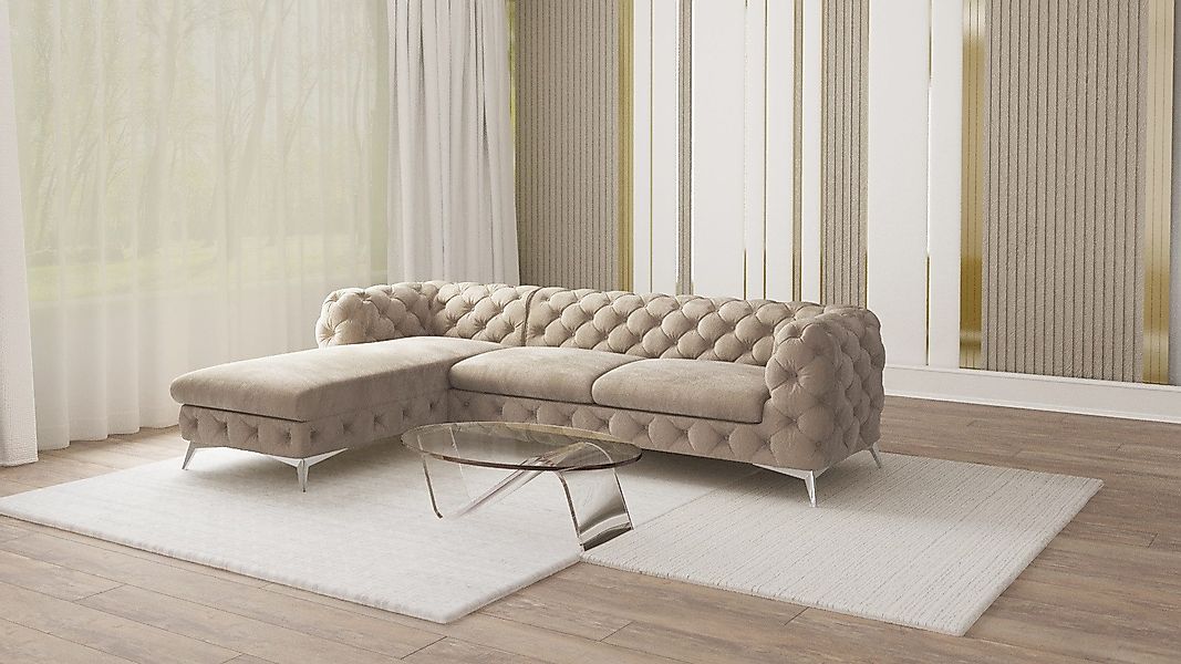 S-Style Möbel Ecksofa Kalina, Chesterfield mit günstig online kaufen