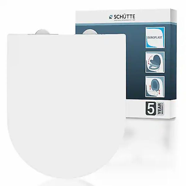 Schütte WC-Sitz »WHITE« Duroplast, Absenkautomatik, Schnellverschluss, bela günstig online kaufen