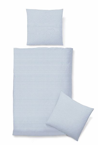 Biberna Bettwäsche "Romy" 2 Stk. feine Streifen in Uni-Optik und kochfest günstig online kaufen