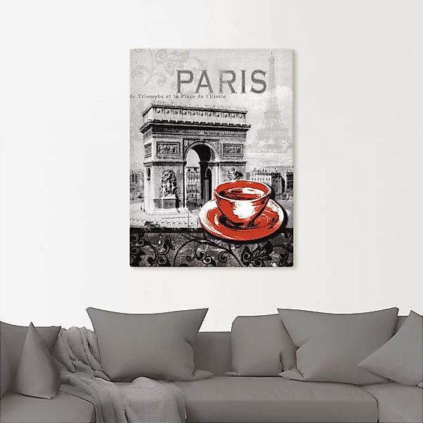 Artland Wandbild "Paris - Café au Lait - Milchkaffee", Gebäude, (1 St.) günstig online kaufen