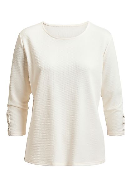 LASCANA 3/4-Arm-Shirt "in Strukturoptik" mit Viskose günstig online kaufen