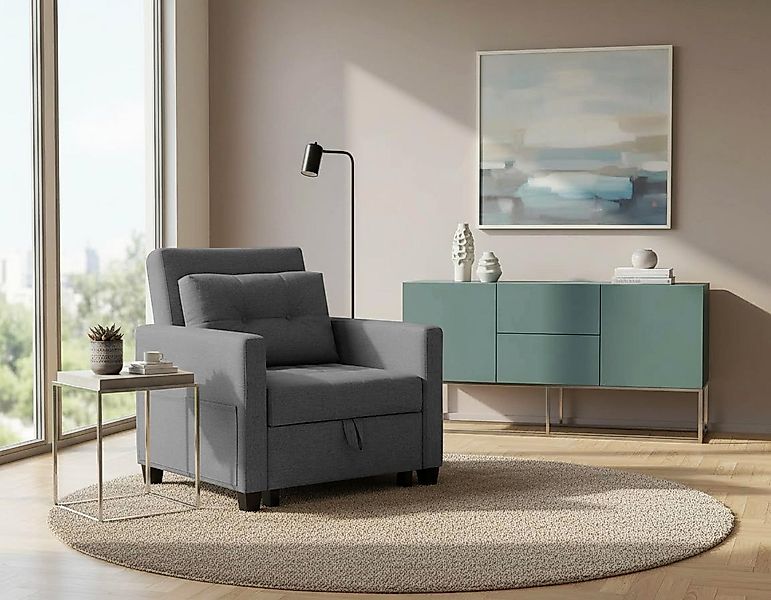 OTTO home Sessel TYLLI, 91 cm, wandelbar zum Gästebett, Schlafliege, klappb günstig online kaufen