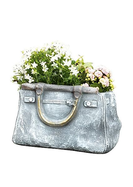 Dekoleidenschaft Blumentopf "Handtasche" in Stein Optik, Pflanztopf in Tasc günstig online kaufen