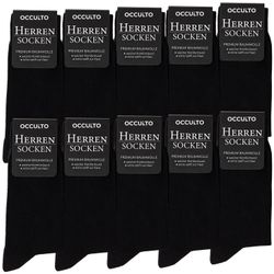 OCCULTO Businesssocken Herren Schwarze Socken 10-30er günstig online kaufen