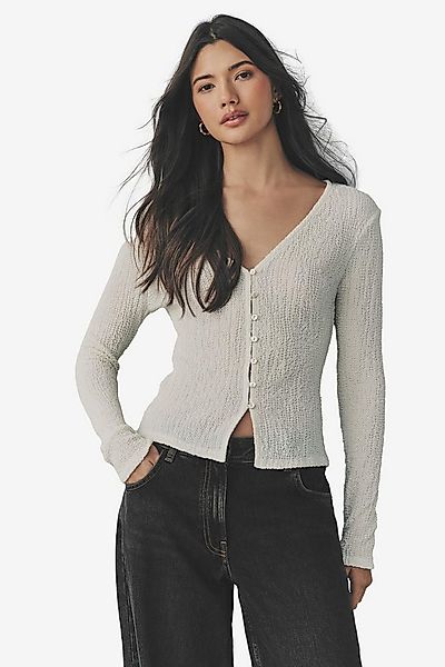 Next Strickjacke Langärmelige, geknöpfte Strickjacke mit Struktur (1-tlg) günstig online kaufen