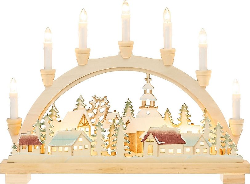 SIKORA Schwibbogen LB11 liebevoll colorierter LED Lichterbogen Motiv WINTER günstig online kaufen