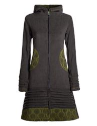 Vishes Kapuzenfleecejacke Damen Kapuzenjacke lang Fleece günstig online kaufen