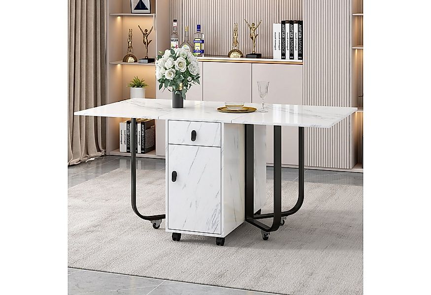 autolock Esstisch Klapptisch Küchentisch mit Aufschrank, 2-Schubladen, Riem günstig online kaufen