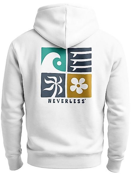 Neverless Hoodie Hoodie Backprint Herren Surfer Style Rückenaufdruck Icons günstig online kaufen