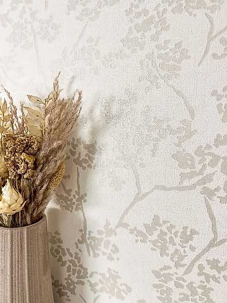 Newroom Vliestapete, Creme Tapete Floral Blumen günstig online kaufen