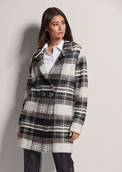 MADELEINE Strickjacke Dünner Mantel aus italienischem Garn Karo-Mantel mit günstig online kaufen