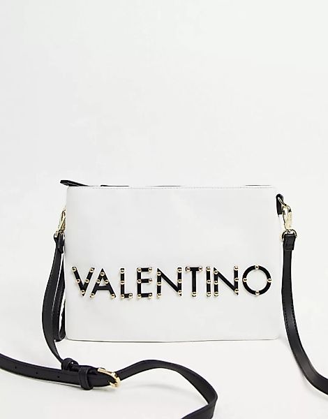 Valentino Bags – Piper – Umhängetasche mit Logo in Weiß günstig online kaufen