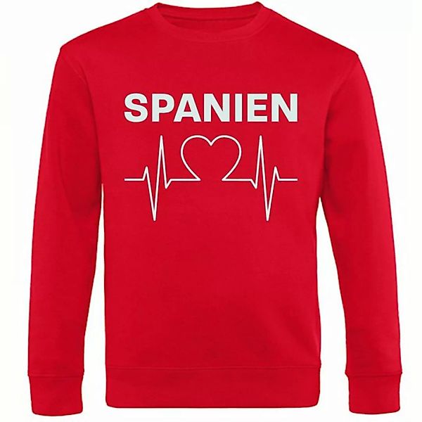 multifanshop Sweatshirt Spanien - Herzschlag - Pullover günstig online kaufen
