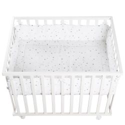 roba Laufgitter "Sternenzauber grau, 100x75 cm" bis 15 kg mit Stoffeinlage günstig online kaufen