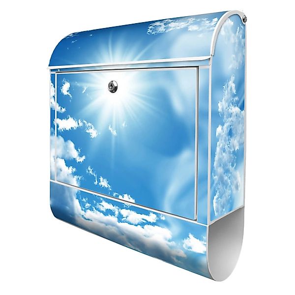 Banjado Design Briefkasten Weiß Pulverbeschichtet 39x47x14cm 2 Schlüssel Mi günstig online kaufen