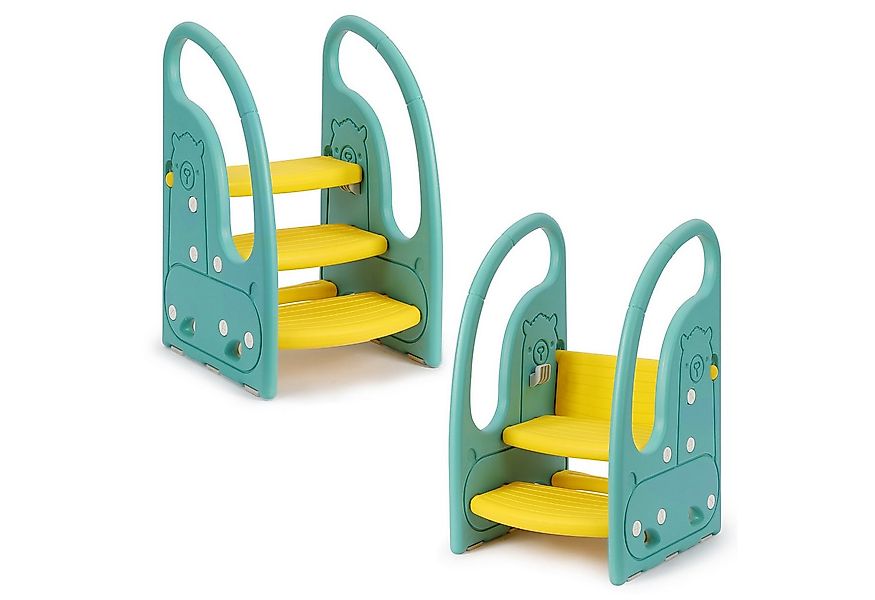 OUNUO Kinderhocker Kind-Tritthocker Kunststoff 3 Stufen mit breiten Stufen günstig online kaufen