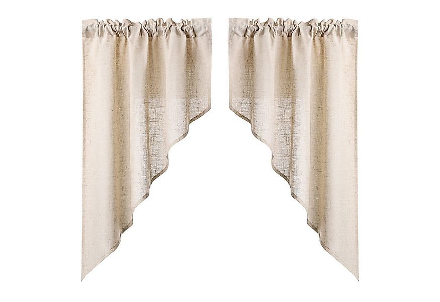 Joyswahl Scheibengardine (2 St), Kräuselband, halbtransparent, Mikrofaserqu günstig online kaufen