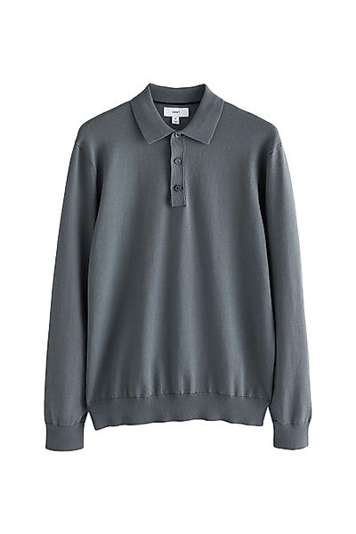 Next Langarm-Poloshirt Langärmeliges Slim Fit Poloshirt günstig online kaufen