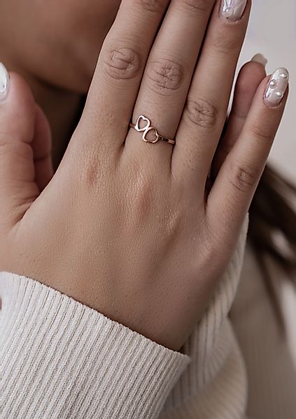 Hey Happiness Fingerring Herzen, Zarter Ring, günstig online kaufen