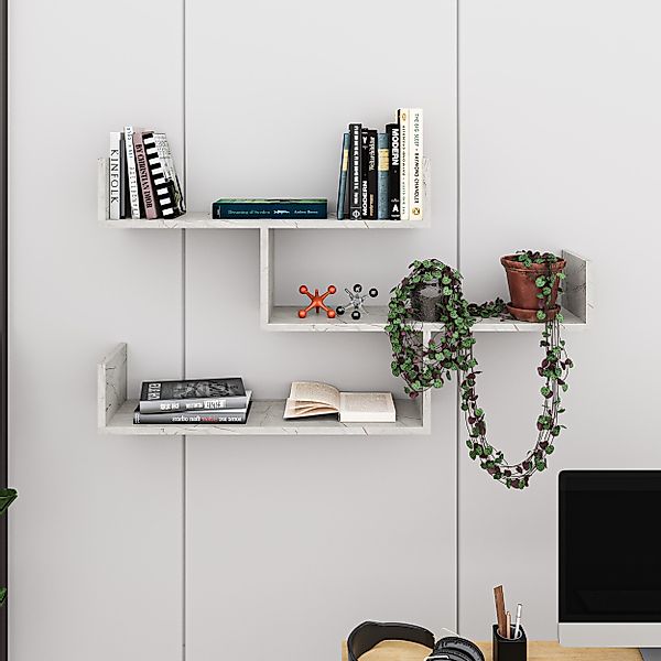 Decortie Bücherregal Tibet, Wandregal Modernes Bücherregal, günstig online kaufen