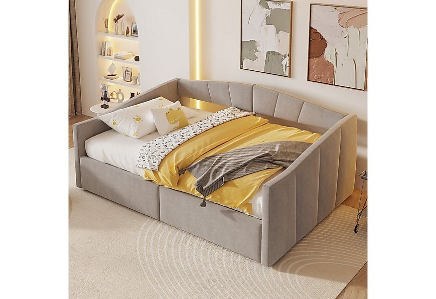 Odikalo Schlafsofa Schlafcouch 90x200 140x200 mit Bettkasten, Polsterbett S günstig online kaufen