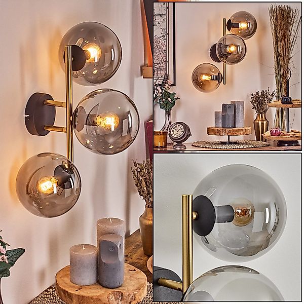 hofstein Wandleuchte Wandlampe aus Metall/Glas in günstig online kaufen