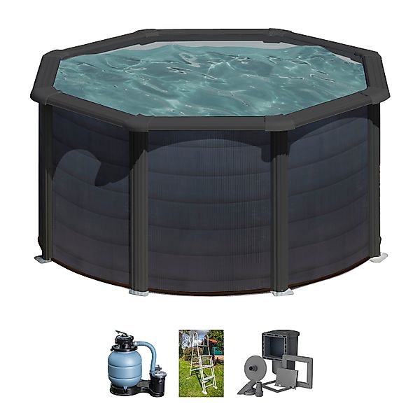 Gre Rundpool GRAPHITE (Set), 4-tlg., Stahlwandpool, günstig online kaufen