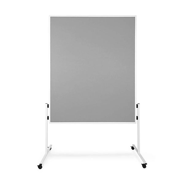 KARAT Filz Moderationstafel Einteilig und Flexibel mit Rollen Grau 150 x 12 günstig online kaufen