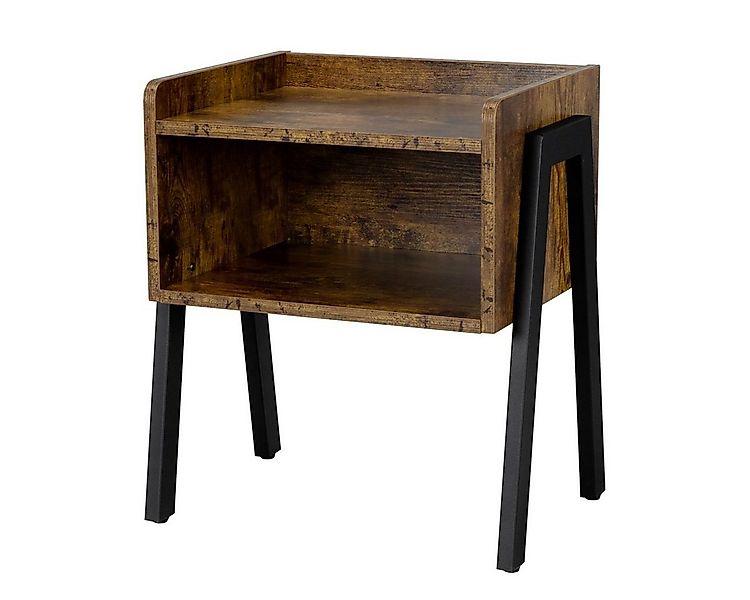 Yaheetech Nachttisch, Beistelltisch mit offenem Fach, stabile Metallbeine günstig online kaufen