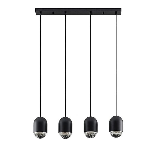 Lucande Pendelleuchte Amielle 9920031 Modern in Schwarz aus Metall 4-flammi günstig online kaufen