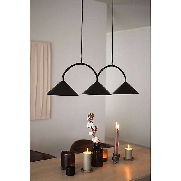 Globen Lighting Hängelampe CURVE 3, schwarz, 3-flg., 95 cm günstig online kaufen