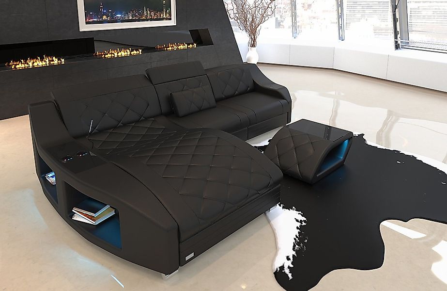 Sofa Dreams Ecksofa Ledercouch Leder Sofa Swing L Form Ledersofa, Couch, LE günstig online kaufen