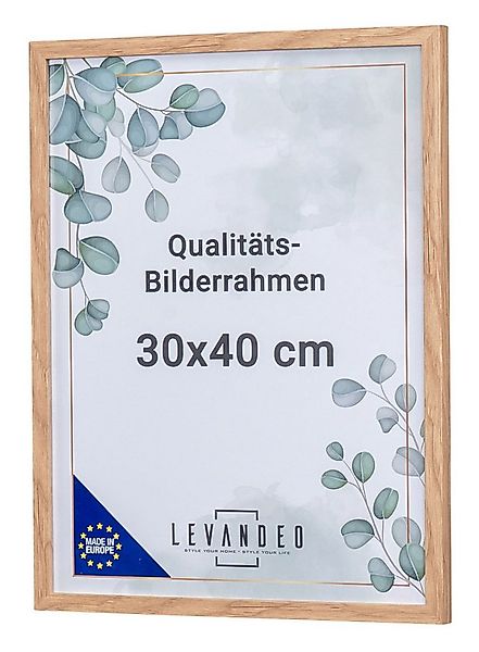 Levandeo® Bilderrahmen, Bilderrahmen Natur Eiche Optik 30x40 Made in EU Pos günstig online kaufen