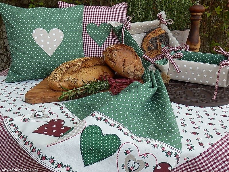 matches21 HOME & HOBBY Tischdecke Tischdecke VRONI Rosen kariert rot, 100 % günstig online kaufen