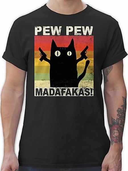 Shirtracer T-Shirt Pew Pew Madafakas Sprüche Statement günstig online kaufen
