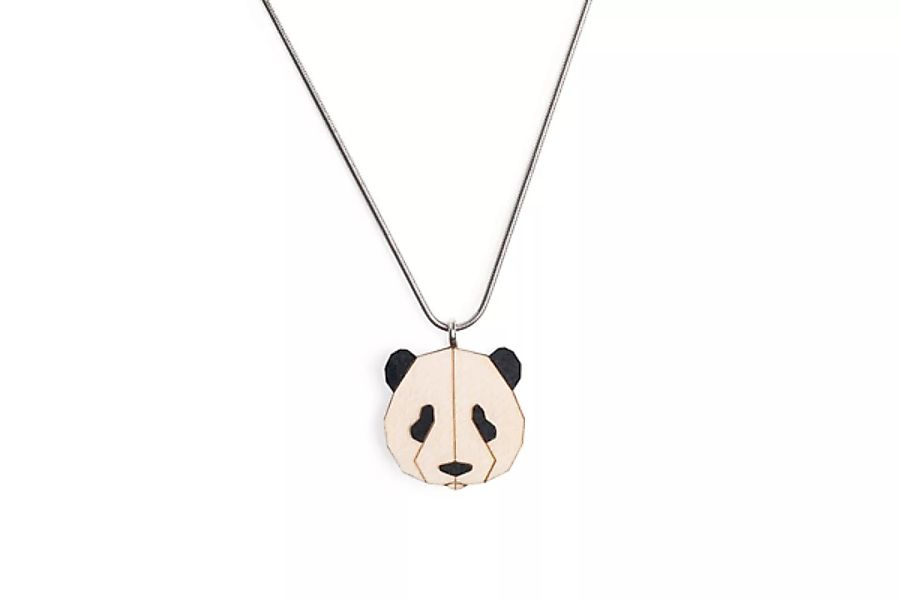 Halskette Panda | Kette Mit Anhänger Aus Holz | Tier Motiv | Panda günstig online kaufen