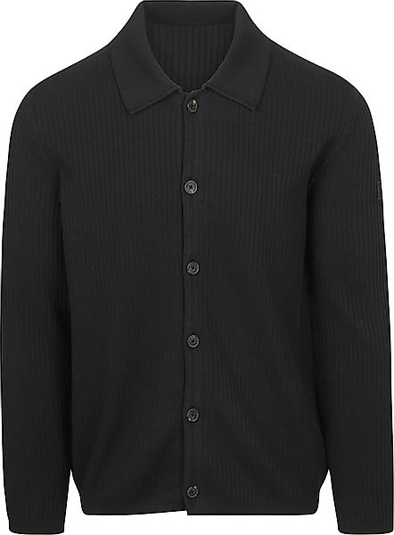 Marc O'Polo Strickjacke Button Ribbed Navy - Größe XXL günstig online kaufen