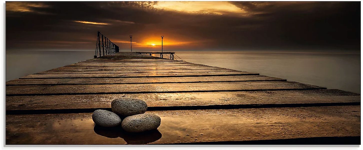 Artland Glasbild "Sonnenaufgang am Schwarzen Meer", Sonnenaufgang & -unterg günstig online kaufen