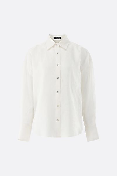 Hemdbluse aus Leinen mit Ton-in-Ton Palmendruck günstig online kaufen