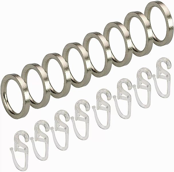 Liedeco Gardinenring, Gardinenstangen, (Set, 8-St., mit günstig online kaufen