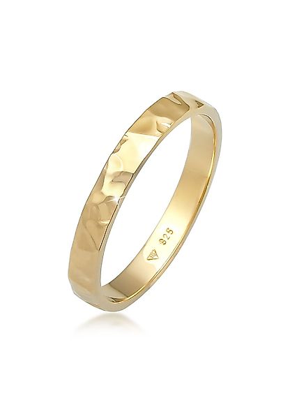 Elli Fingerring Basic Bandring Fein Gehämmert günstig online kaufen