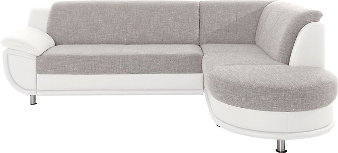 TRENDMANUFAKTUR Ecksofa »Rondo 3, zeitlos und bequem, Materialmix, breite A günstig online kaufen