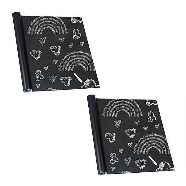 relaxdays Tafelfolie 2 x Tafelfolie selbstklebend günstig online kaufen