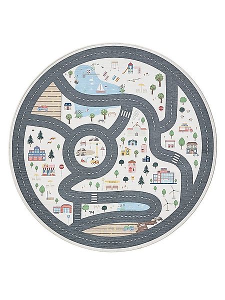 benuta Kinderteppich Linus, rund, Höhe: 5 mm, Kinderteppich, Teppich Kinder günstig online kaufen
