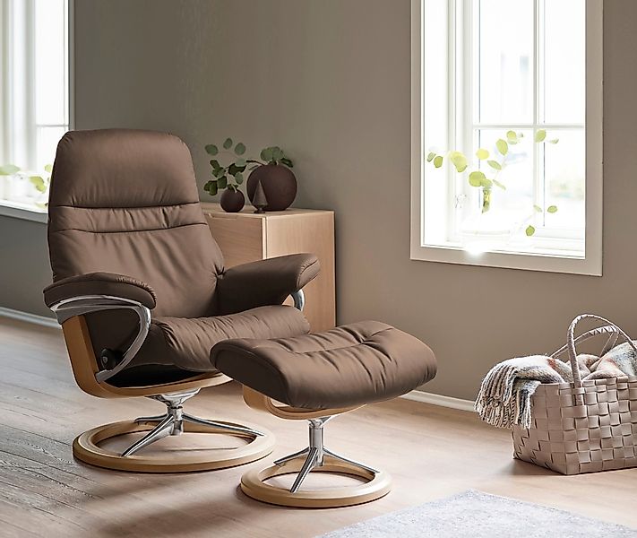 Stressless Relaxsessel "Sunrise" Relaxsessel mit Hocker, mit Signature Base günstig online kaufen